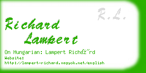 richard lampert business card